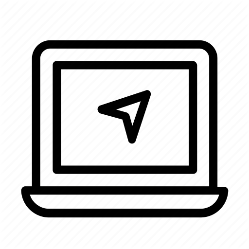 Cursor, Internet, Laptop, Vector Icon