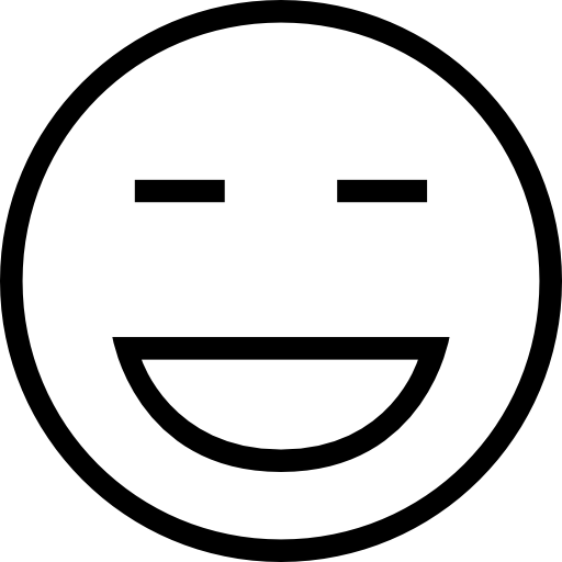 Laughing Emoticon Outlined Face Icons Free Download