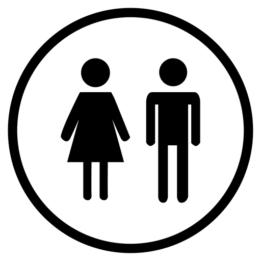 Travel Airport Bathroom Round Icon