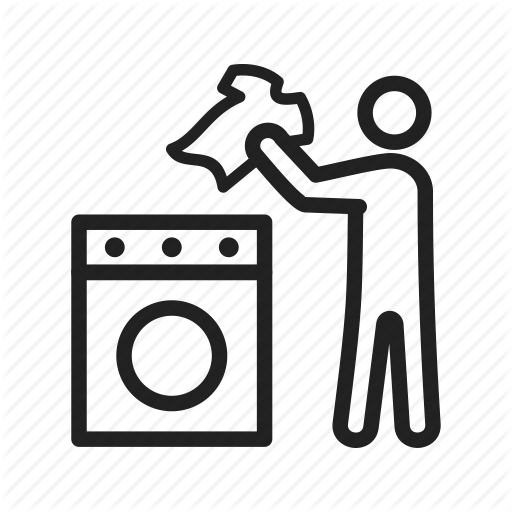 Cleaning, Clothing, Home, Laundry, Machine, Man, Washing Icon