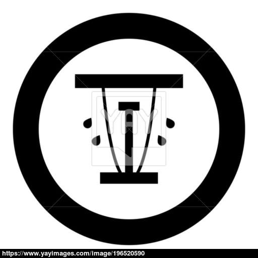 Lawn Sprinklers Icon Black Color In Circle Vector