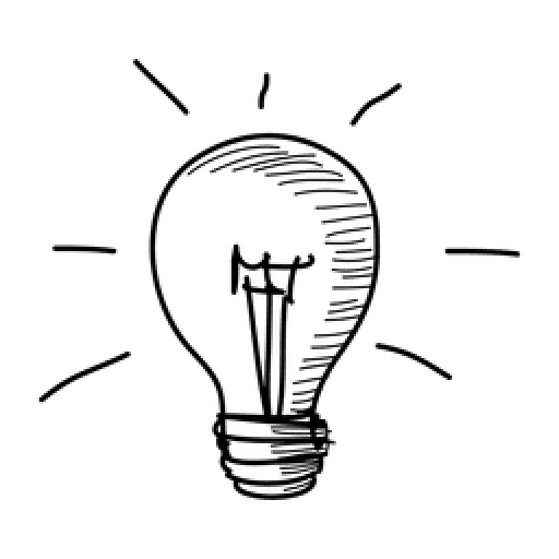 Cropped Idea Hand Drawn Icon