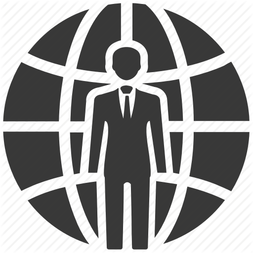 Global Business, Global Communication, Global Leadership Icon