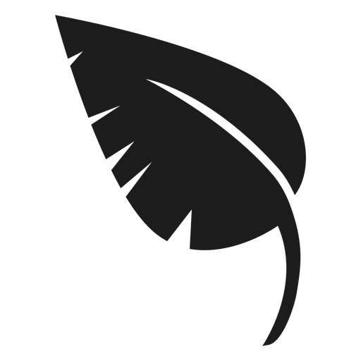 Pointed Leaf Black Icon