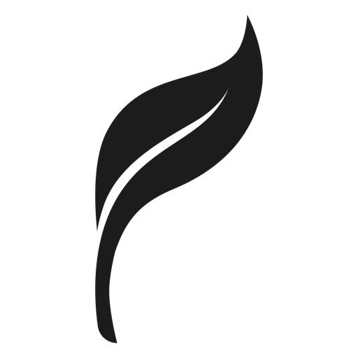Soft Leaf Black Icon