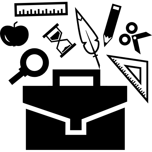 Briefcase And Learning Tools Icon Free Icons Download