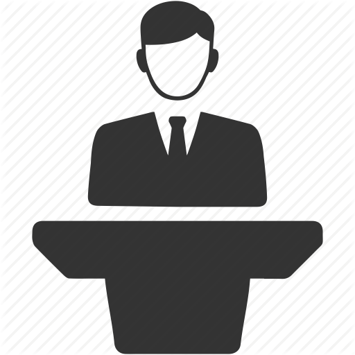 Lecture, Podium, Presentation, Speech Desk Icon