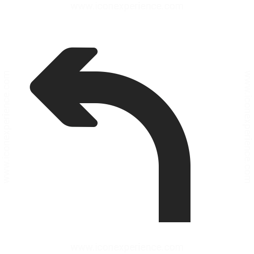 Arrow Curve Left Icon Iconexperience