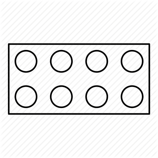 Brick, Eight, Lego, Top Icon