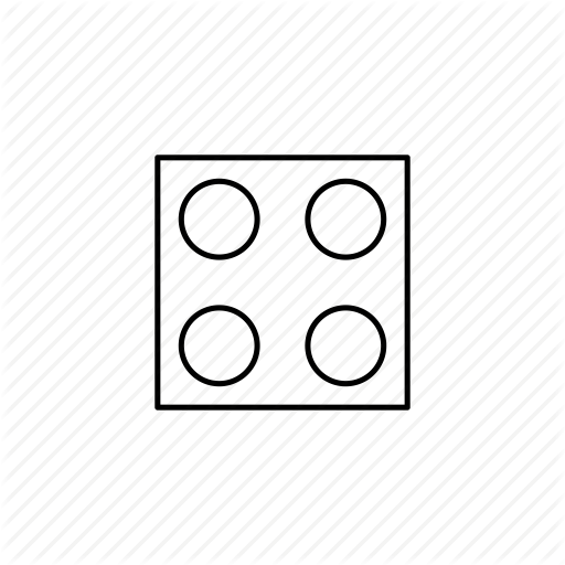 Brick, Four, Lego, Top Icon