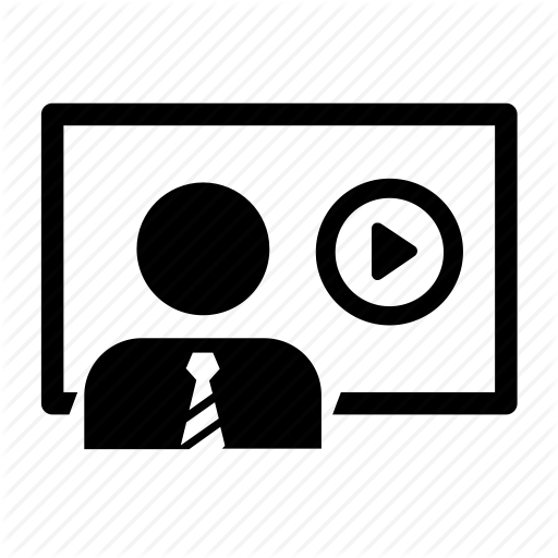 Lecture, Online Course, Play, Presentation, Video Lesson Icon