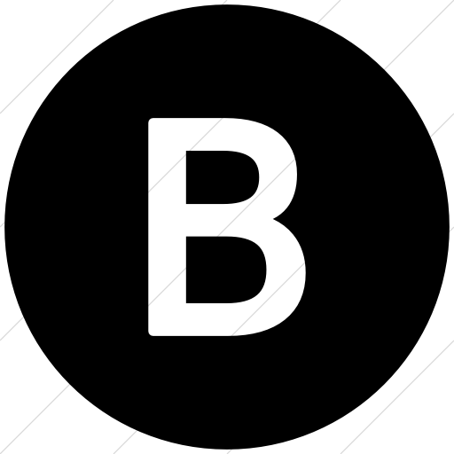 Flat Circle White On Black Alphanumerics Uppercase