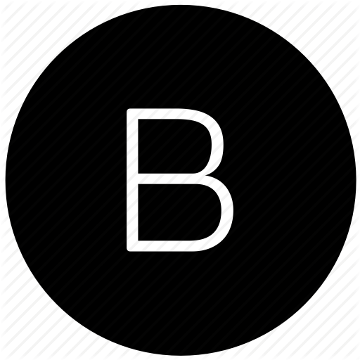 B, Key, Keyboard, Letter, Round Icon