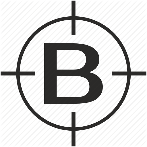B, Key, Latin, Letter, Target Icon