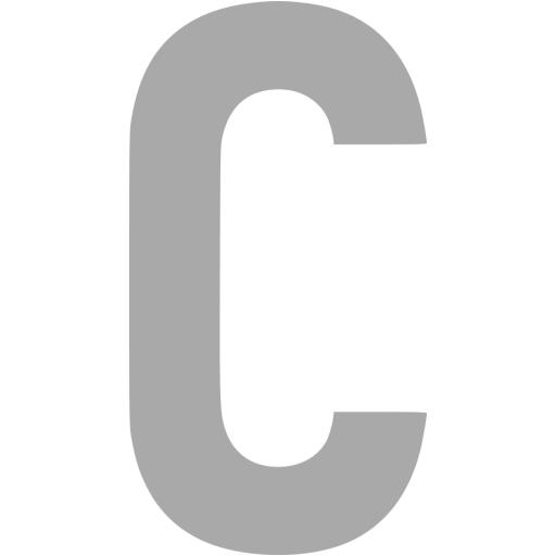 Dark Gray Letter C Icon