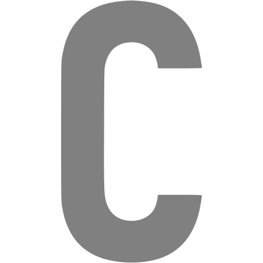 Gray Letter C Icon