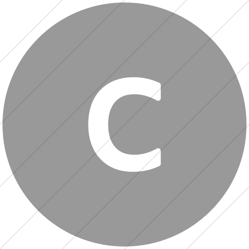 Flat Circle White On Light Gray Alphanumerics Lowercase
