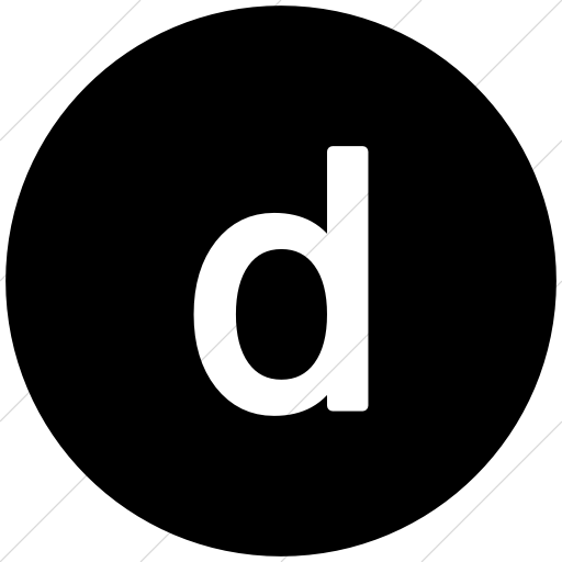 Flat Circle White On Black Alphanumerics Lowercase