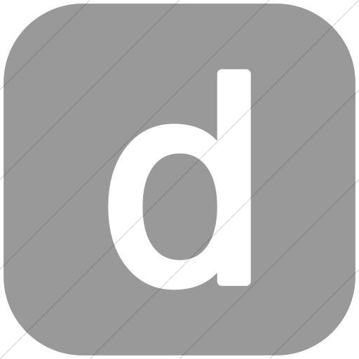 Flat Rounded Square White On Light Gray Alphanumerics