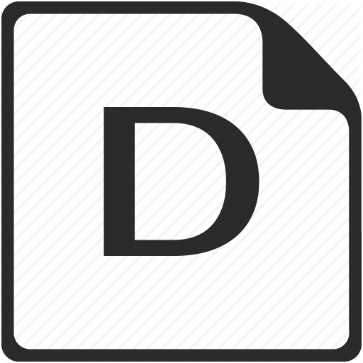 D, Doc, File, Key, Latin, Letter Icon