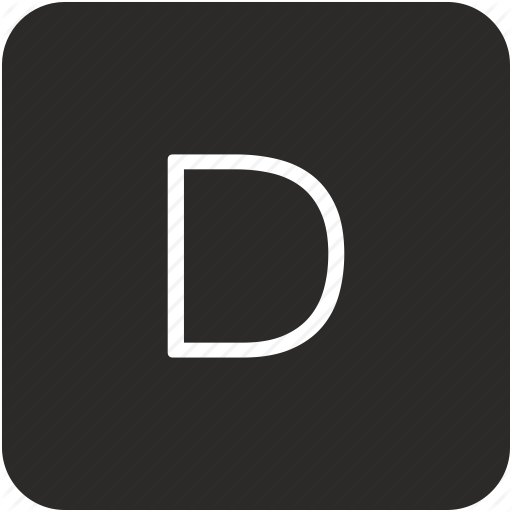 D, Key, Keyboard, Letter, Uppercase Icon