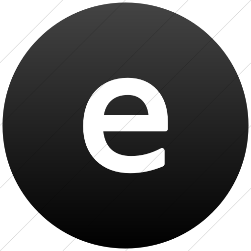 Flat Circle White On Black Gradient Alphanumerics