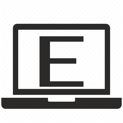 E, Key, Latin, Letter, Notebook Icon