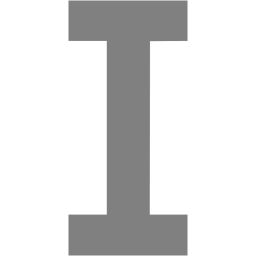 Gray Letter I Icon