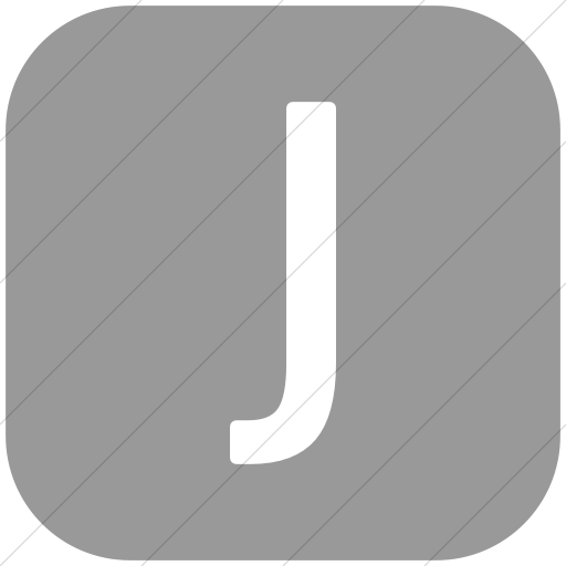 Flat Rounded Square White On Light Gray Alphanumerics