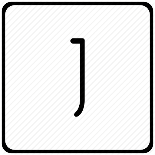 J, Key, Keyboard, Letter Icon