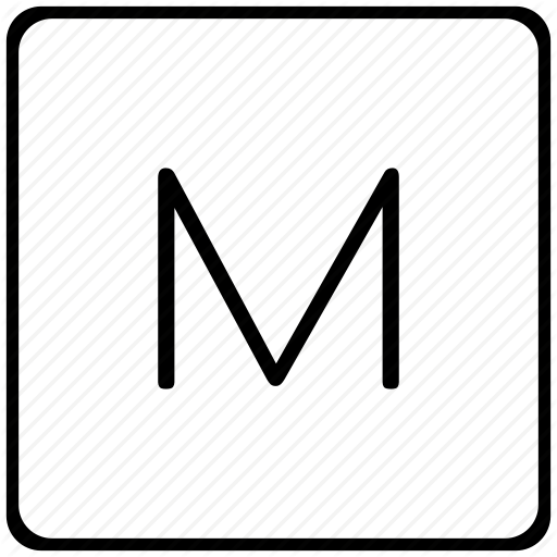 Key, Keyboard, Letter, M Icon