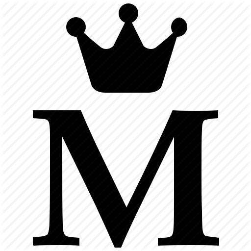 Alphabet, Crown, English, Letter, M, Royal Icon