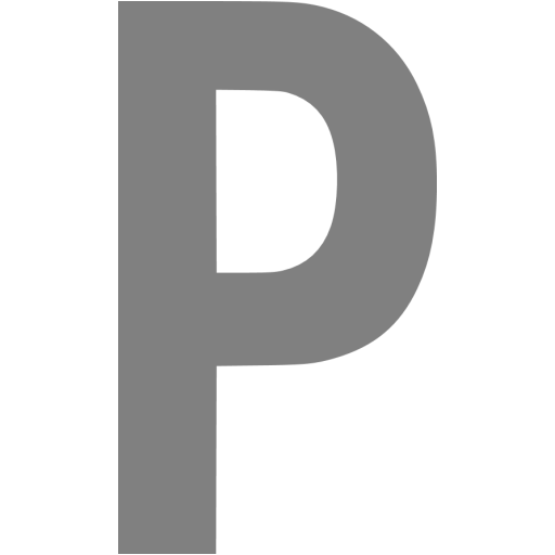 Gray Letter P Icon