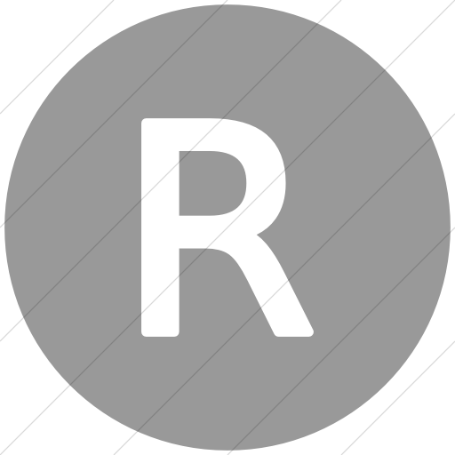 Flat Circle White On Light Gray Alphanumerics Uppercase