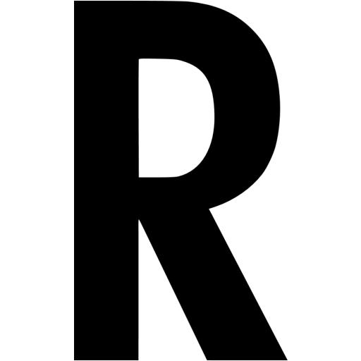 Black Letter R Icon