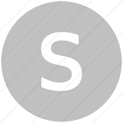 Flat Circle White On Silver Alphanumerics Uppercase