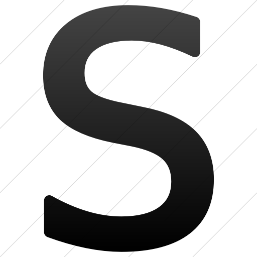 Simple Black Gradient Alphanumerics Uppercase Letter S Icon