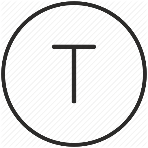 Key, Keyboard, Letter, Round, T Icon