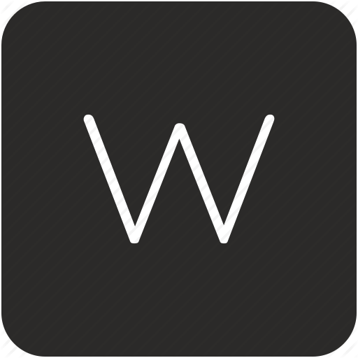 Key, Keyboard, Letter, Uppercase, W Icon