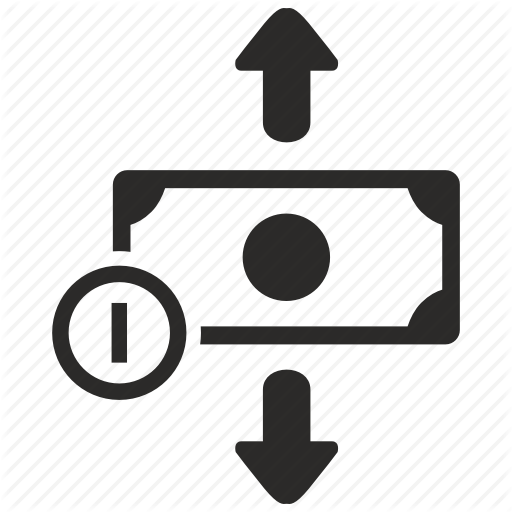 Cash, Coin, Down, Level, Money, Up Icon