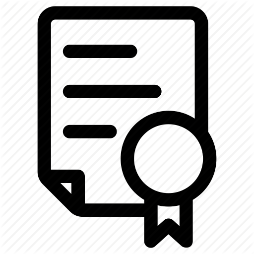 Certificate, Certification, Degree, Diploma, Licence Icon