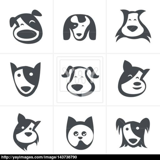 Fun Dog Icon Vector Vector