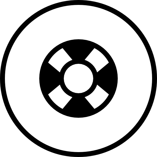 Lifeguard Circular Button Symbol Icons Free Download