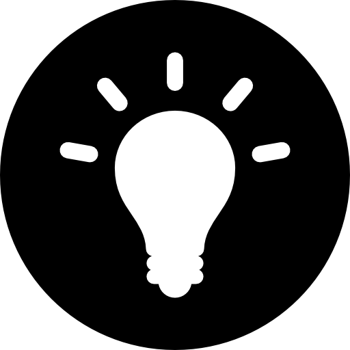 Light Bulb Inside Circle