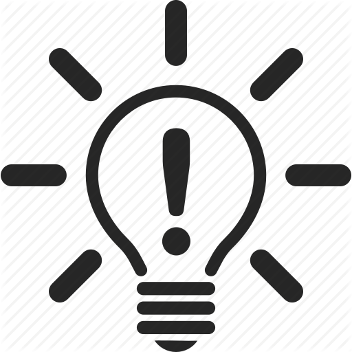 Exclamation, Idea, Light, Light Bulb Icon