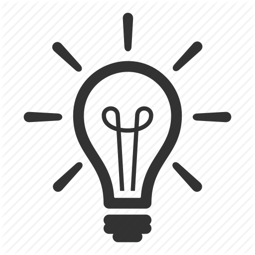 Light Bulb Icons Group With Items