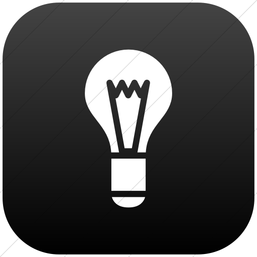 Flat Rounded Square White On Black Gradient Raphael