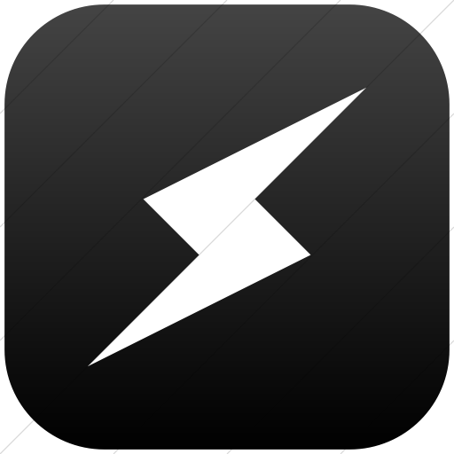 Flat Rounded Square White On Black Gradient Raphael