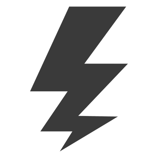 Lightning Bolt Silhouette Icon