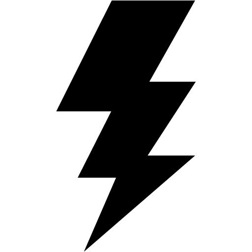 Black Lightning Bolt Icon